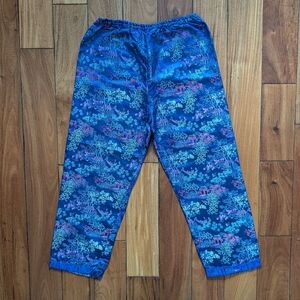 Silk Asian Embroidered Vintage Pants (M)